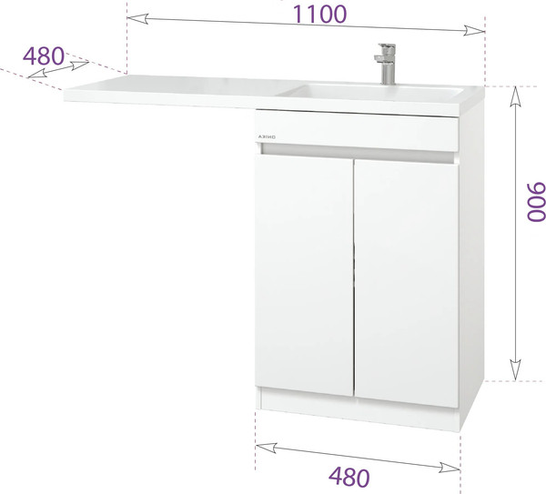 Купить Тумба с умывальником Onika Милтон Нова 48 104802 + Marko Марсал 110 R в Могилеве