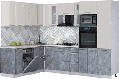 Кухонный гарнитур Interline Мила Gloss 1.896х2.78