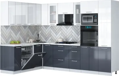 

Кухонный гарнитур, Мила Gloss 1.896х2.98