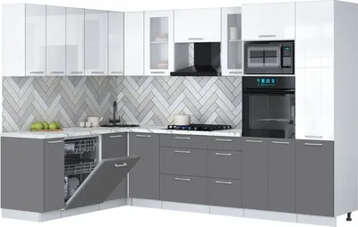 

Кухонный гарнитур, Мила Gloss 1.896х2.98