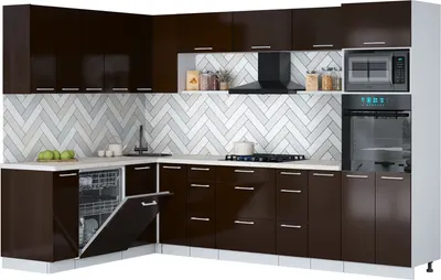 

Кухонный гарнитур, Мила Gloss 1.896х2.98-2
