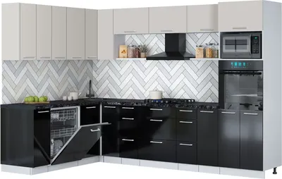 

Кухонный гарнитур, Мила Gloss 1.896х2.98-2