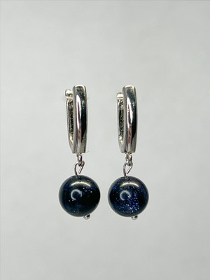 

Серьги, Авантюрин Серебрение 1760