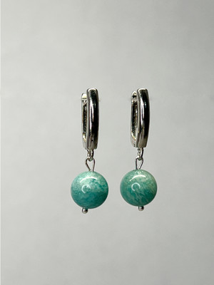 

Серьги, Амазонит Серебрение 1768