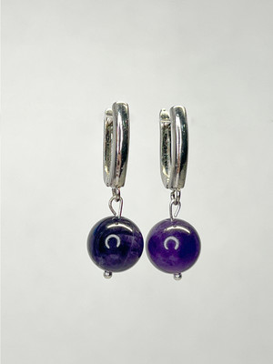 

Серьги, Аметист Серебрение 1772