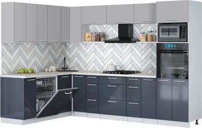 

Кухонный гарнитур, Мила Gloss 1.896х2.98-2