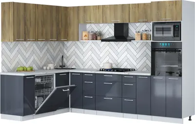 

Кухонный гарнитур, Мила Gloss 1.896х2.98-2