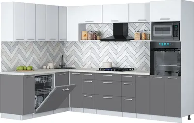 

Кухонный гарнитур, Мила Gloss 1.896х2.98-2