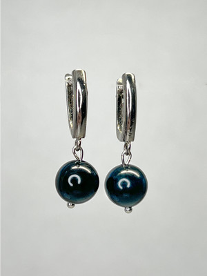 

Серьги, Соколиный глаз Серебрение 1850