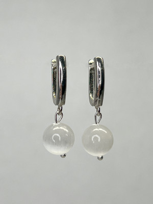 

Серьги, Селенит Серебрение 1852