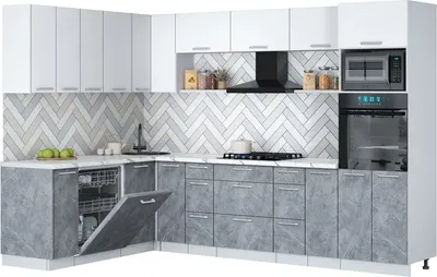 

Кухонный гарнитур, Мила Gloss 1.896х2.98-2