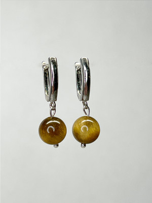 

Серьги, Тигровый глаз Серебрение 1858