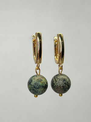 

Серьги, Хризоколла Позолота 1863