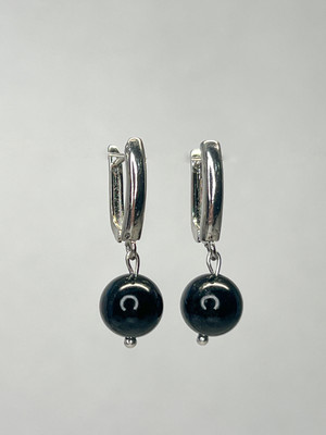 

Серьги, Шерл Турмалин черный Серебрение 1876