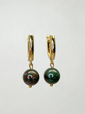 

Серьги, Яшма Позолота 1879