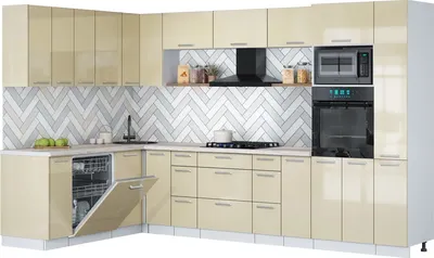 

Кухонный гарнитур, Мила Gloss 1.896х3.28
