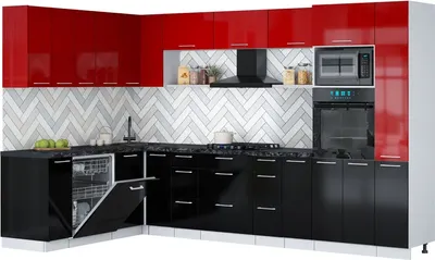 

Кухонный гарнитур, Мила Gloss 1.896х3.28