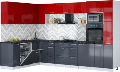 

Кухонный гарнитур, Мила Gloss 1.896х3.28