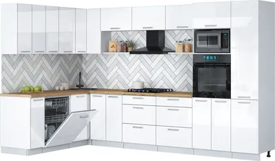

Кухонный гарнитур, Мила Gloss 1.896х3.38