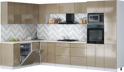 

Кухонный гарнитур, Мила Gloss 1.896х3.38