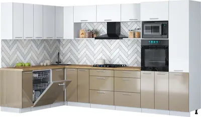 

Кухонный гарнитур, Мила Gloss 1.896х3.38