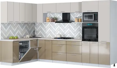 

Кухонный гарнитур, Мила Gloss 1.896х3.38