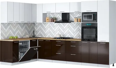 

Кухонный гарнитур, Мила Gloss 1.896х3.38