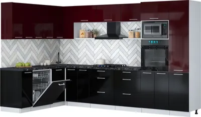 

Кухонный гарнитур, Мила Gloss 1.896х3.38