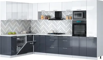 

Кухонный гарнитур, Мила Gloss 1.896х3.38
