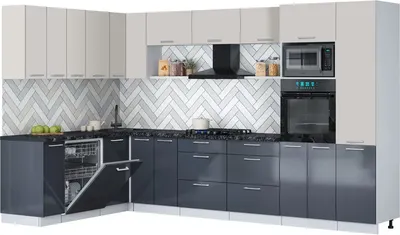 

Кухонный гарнитур, Мила Gloss 1.896х3.38