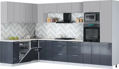 

Кухонный гарнитур, Мила Gloss 1.896х3.38