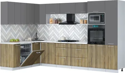 

Кухонный гарнитур, Мила Gloss 1.896х3.38