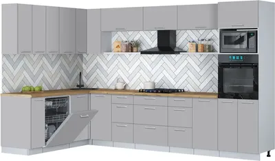 

Кухонный гарнитур, Мила Gloss 1.896х3.38-2