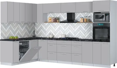 

Кухонный гарнитур, Мила Gloss 1.896х3.38-2