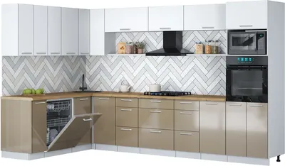 

Кухонный гарнитур, Мила Gloss 1.896х3.38-2