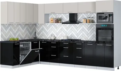 

Кухонный гарнитур, Мила Gloss 1.896х3.38-2