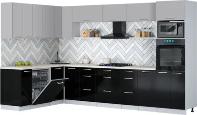 

Кухонный гарнитур, Мила Gloss 1.896х3.38-2