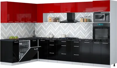 

Кухонный гарнитур, Мила Gloss 1.896х3.38-2