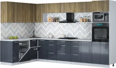 

Кухонный гарнитур, Мила Gloss 1.896х3.38-2