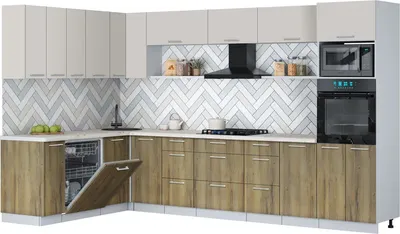 

Кухонный гарнитур, Мила Gloss 1.896х3.38-2