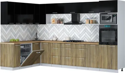 

Кухонный гарнитур, Мила Gloss 1.896х3.38-2