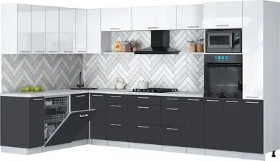 Кухонный гарнитур Interline Мила Gloss 1.896х3.48