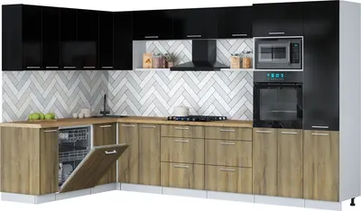 

Кухонный гарнитур, Мила Gloss 1.896х3.38