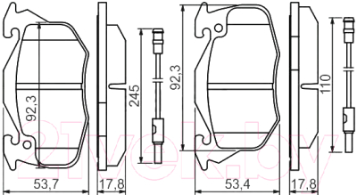 

Тормозные колодки Bosch, 0986469860