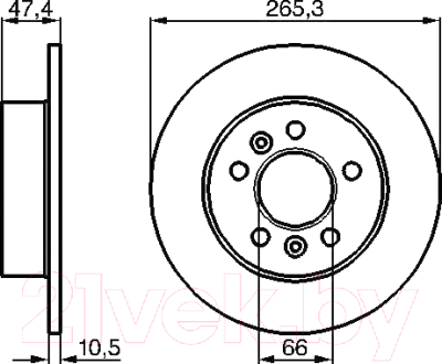 Тормозной диск Bosch 0986478305