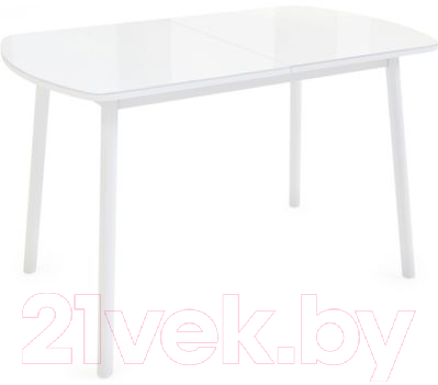 Обеденный стол Listvig Винер Mini 94-126x64 (белый)