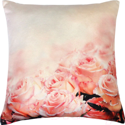 Подушка декоративная MATEX Fantasy Розовые розы / 09-269 (розовый/молочный)