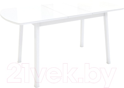 Обеденный стол Listvig Лайк 120-152x70 (белый)