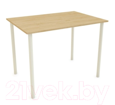 Обеденный стол Listvig Слим 110x70 (дуб/кремовый)