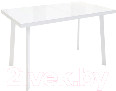 Обеденный стол Listvig Фин 120-152x70 (белый)